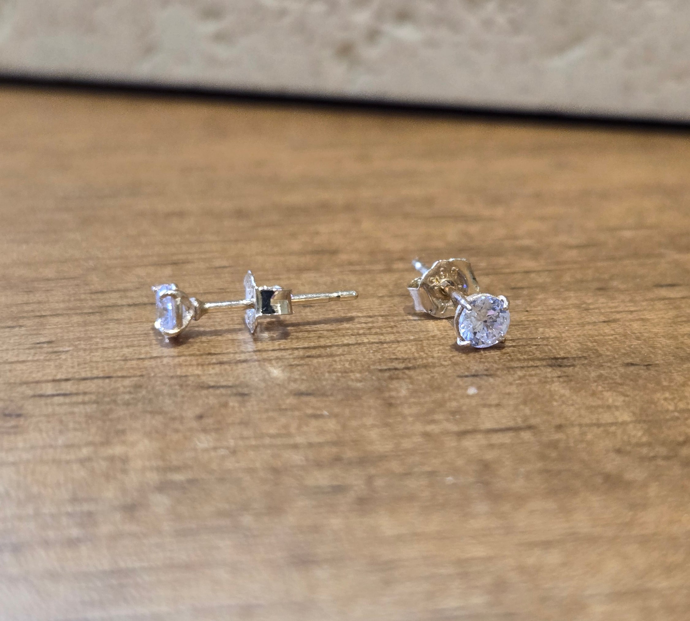 CZ Studs | 14k Solid Gold