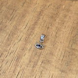 Blue Stone Evil Eye-Lash Pendant | 10k Solid Gold