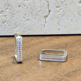 Mini 'U' Shaped CZ Hoops | 10k Solid Gold