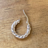 Small Twist Hoops | 10k Solid Gold