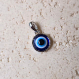 Evil Eye Sterling Silver Enamel Pendant