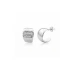 Two pearl stud earrings on a light gray background, one black pearl and one cream pearl with a gold post visible.