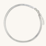 Herringbone Anklet | Sterling Silver