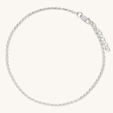 Rope Anklet | Sterling Silver