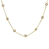 CZ Station Necklace | 10k Solid Gold