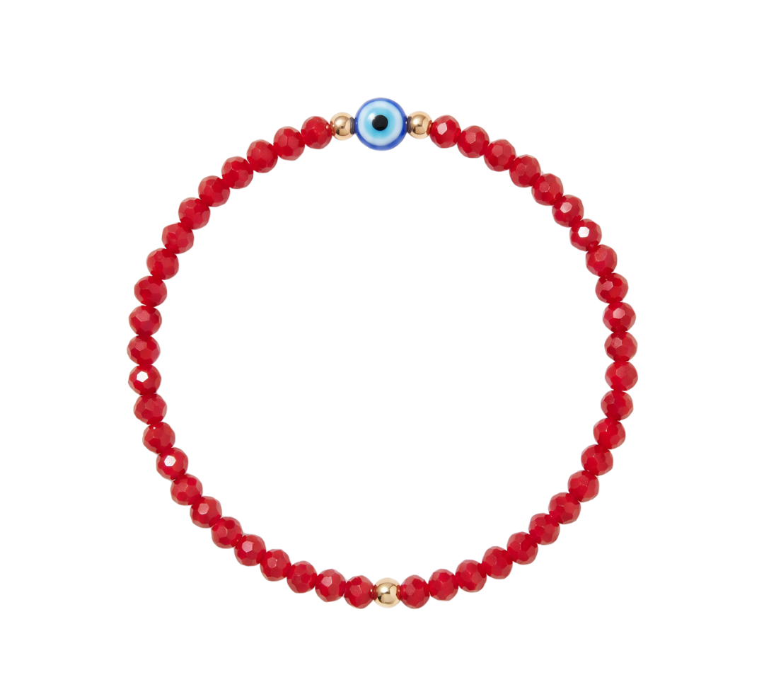 Evil Eye Gold Filled & Crystal Bracelet