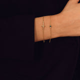 Dainty Evil Eye Bracelet | 10k Solid Gold