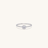 Sterling silver and cubic zirconia stacking ring