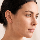 Pink Enamel Sterling Silver Studs | Earrings | Olaeda