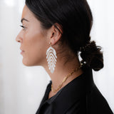 Acrylic Leaf Drop Earrings | 14k Gold Filled | The Rowan