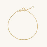 Rope Anklet | 10k Solid Gold