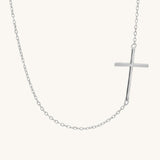 Sterling silver sideways cross