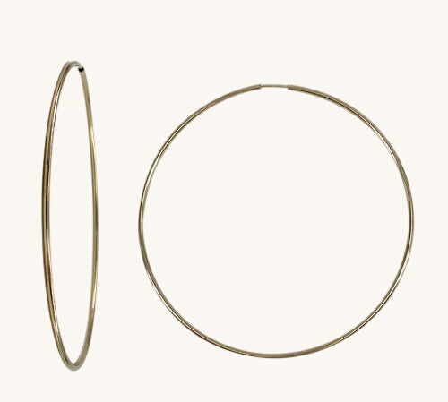 large gold filled hoop 