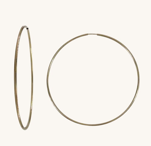 large gold filled hoop 