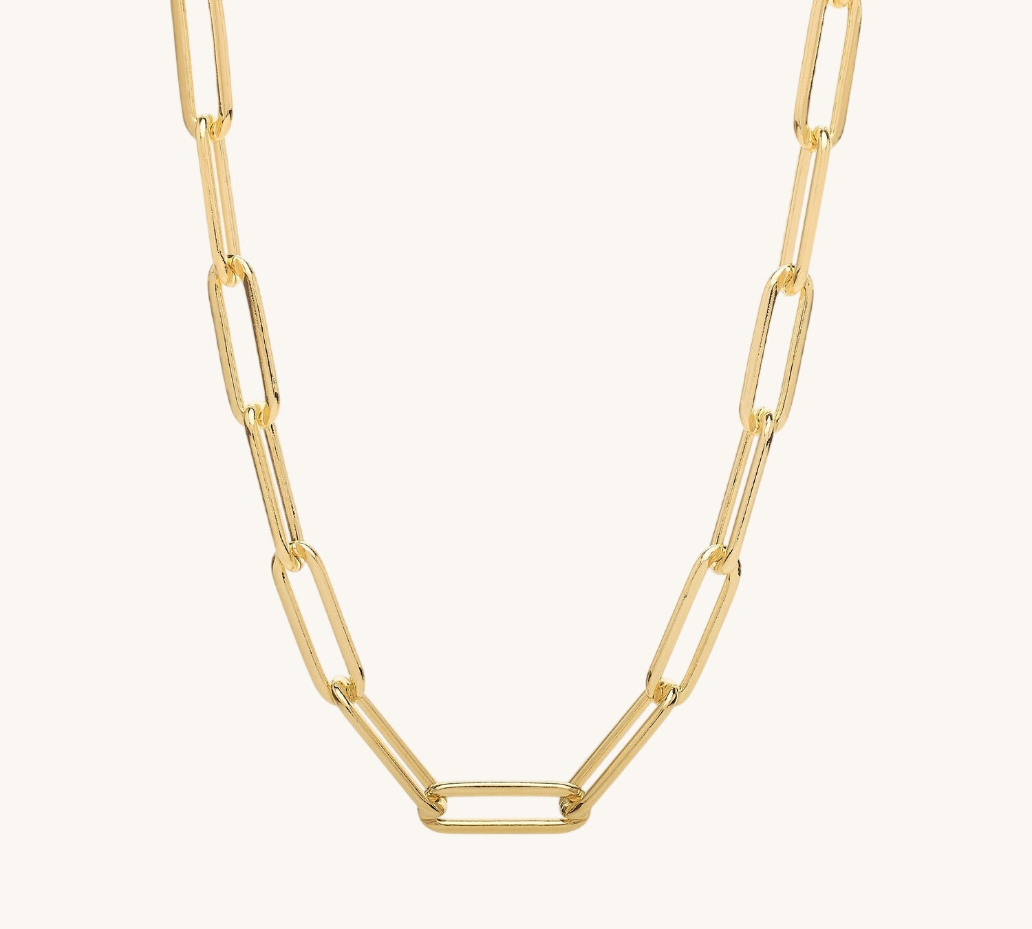 14k gold filled heavy paperclip chain