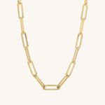 14k gold filled heavy paperclip chain