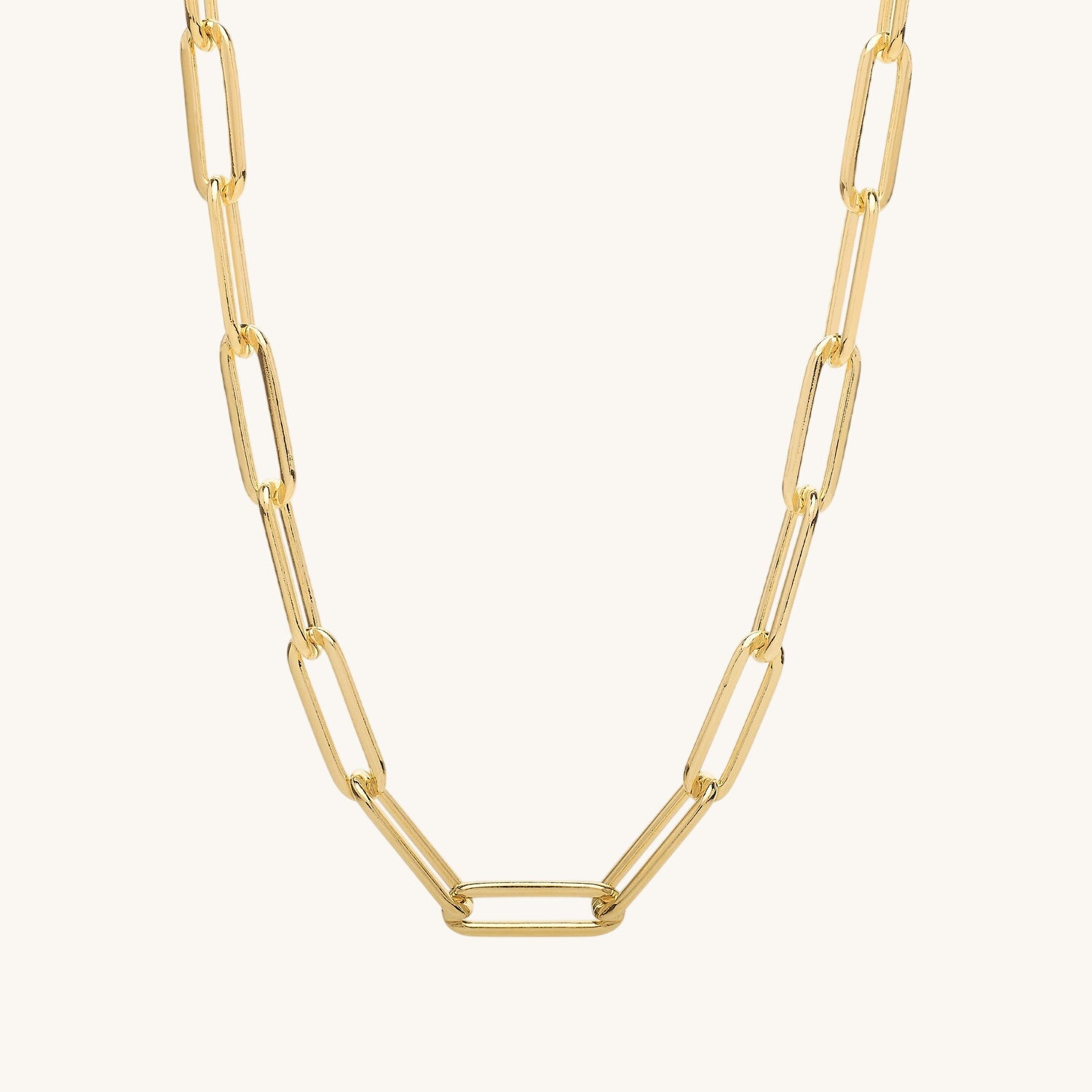 14k gold filled heavy paperclip chain