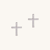 Sterling silver and cubic zirconia studs