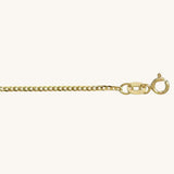 Diamond cut curb chain anklet | 10k Solid Gold
