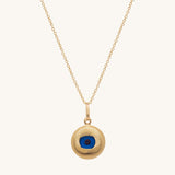 Evil Eye Medallion Pendant | 14k Solid Gold
