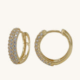 Small CZ Hoops | 10k Solid Gold