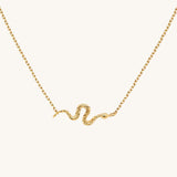 Dainty Snake Necklace| 10k Solid Gold
