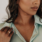 14k gold filled mini paperclip chain