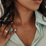 14k gold filled mini paperclip chain