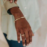 Hammered Nebu Cuff Bracelet GF