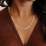 14k gold filled fancy herringbone chain