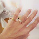 gold filled chevron stacking ring