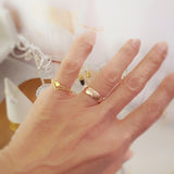 gold filled chevron stacking ring