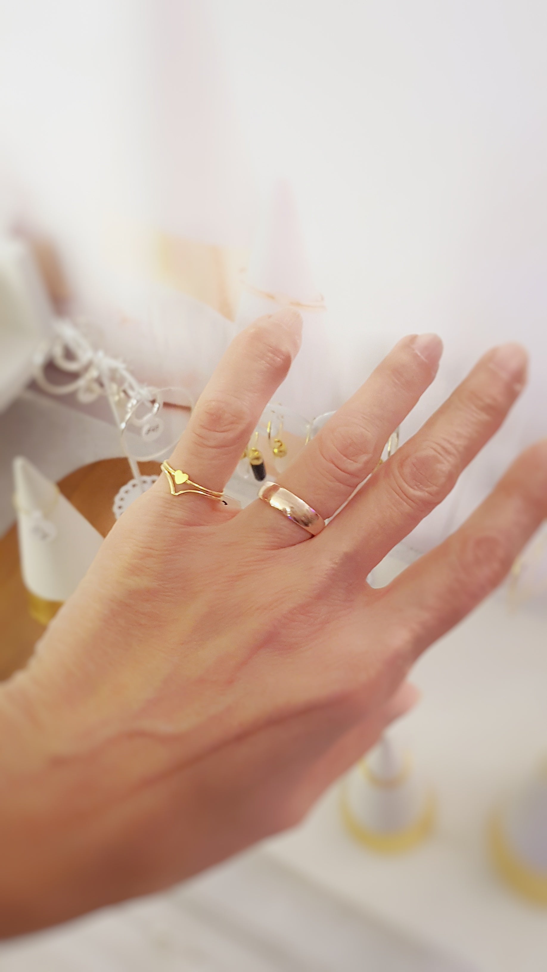 gold filled chevron stacking ring