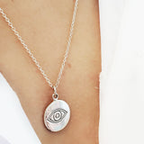 Sterling Silver evil eye necklace