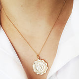 St Christopher medallion necklace