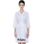 White satin with lace robe