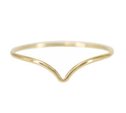 gold filled chevron stacking ring