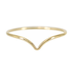 gold filled chevron stacking ring