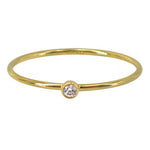 14k gold filled cubic zirconia stacking ring