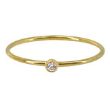 14k gold filled cubic zirconia stacking ring