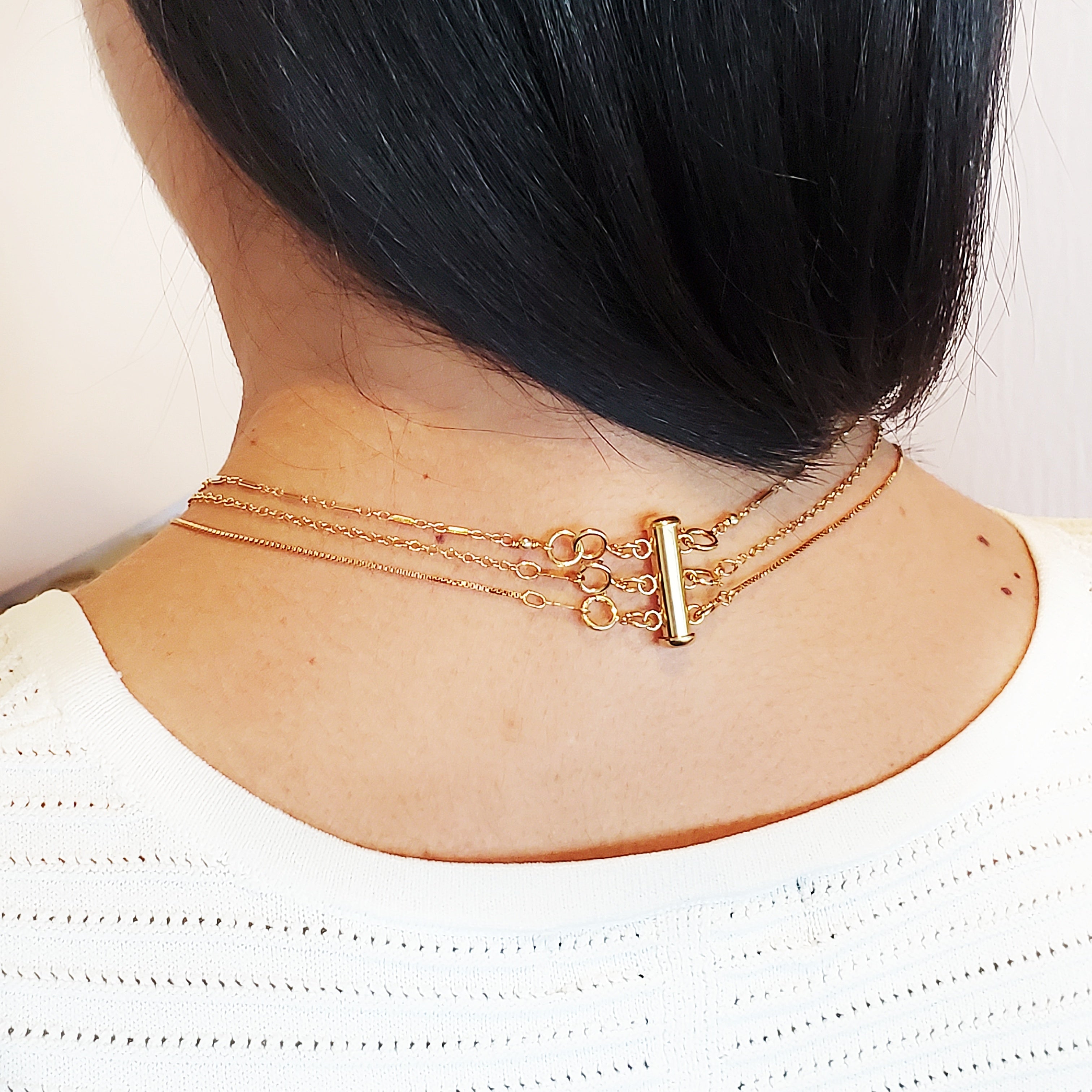 gold filled necklace detangler 