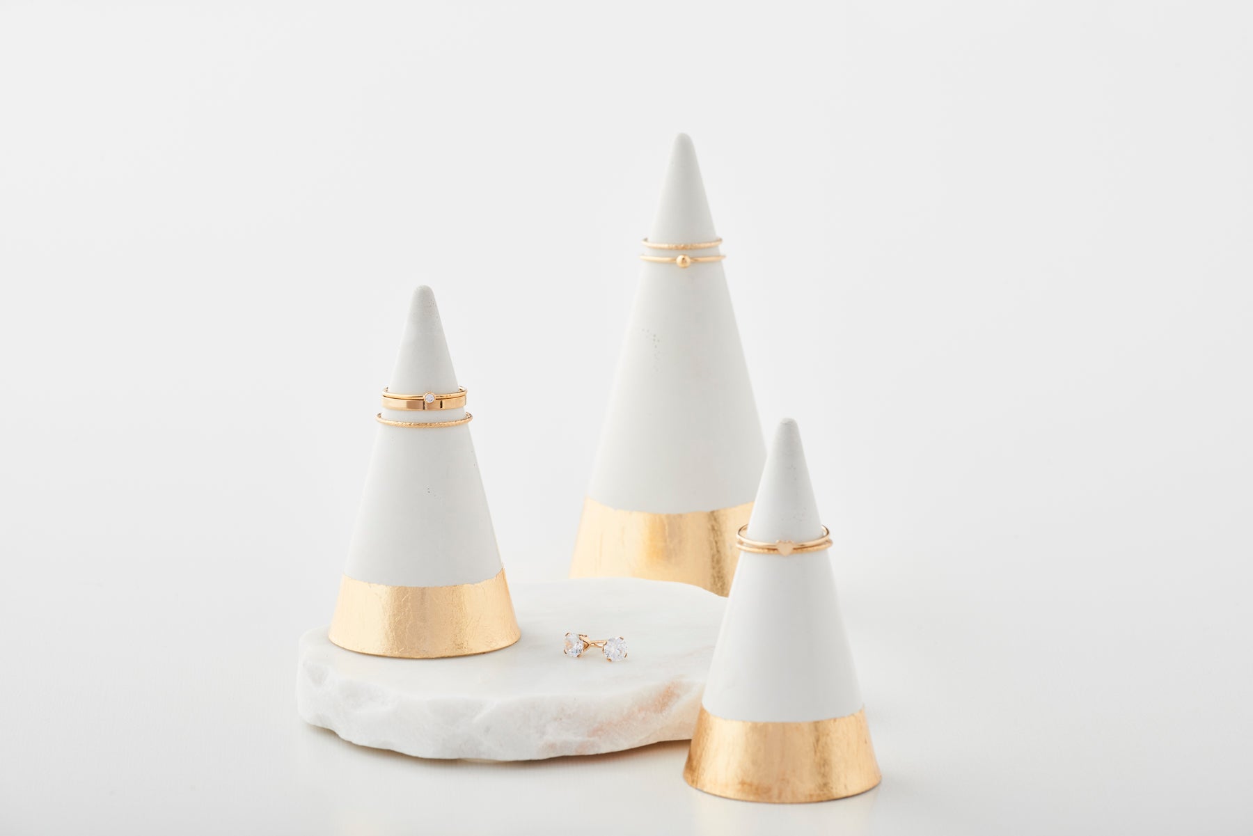 gold filled chevron stacking ring