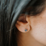 Evil Eye Enamel Studs | 10k Solid Gold