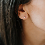 Emily Cubic Studs | 14k Solid Gold