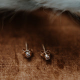 Emily Cubic Studs | 14k Solid Gold