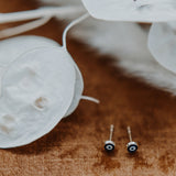 Evil Eye Enamel Studs | 10k Solid Gold