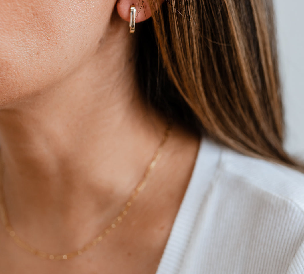 Minimal U Hoops | 10k Solid Gold